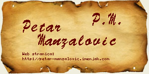 Petar Manzalović vizit kartica
